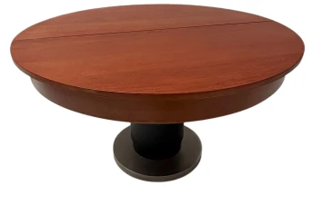 Art Deco Modernist Round Extendable Dining Room Table by Hendrik Wouda, 1931